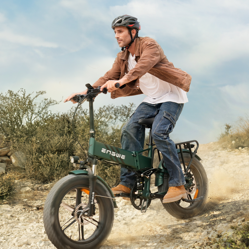 Engwe Engine Pro 2.0 750W 20" Fat Bike Foldable E-Mountain Bike with Torque Sensor 52V 16Ah Battery