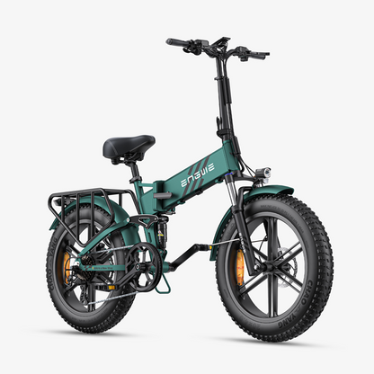 Engwe Engine Pro 2.0 750W 20" Fat Bike Foldable E-Mountain Bike with Torque Sensor 52V 16Ah Battery