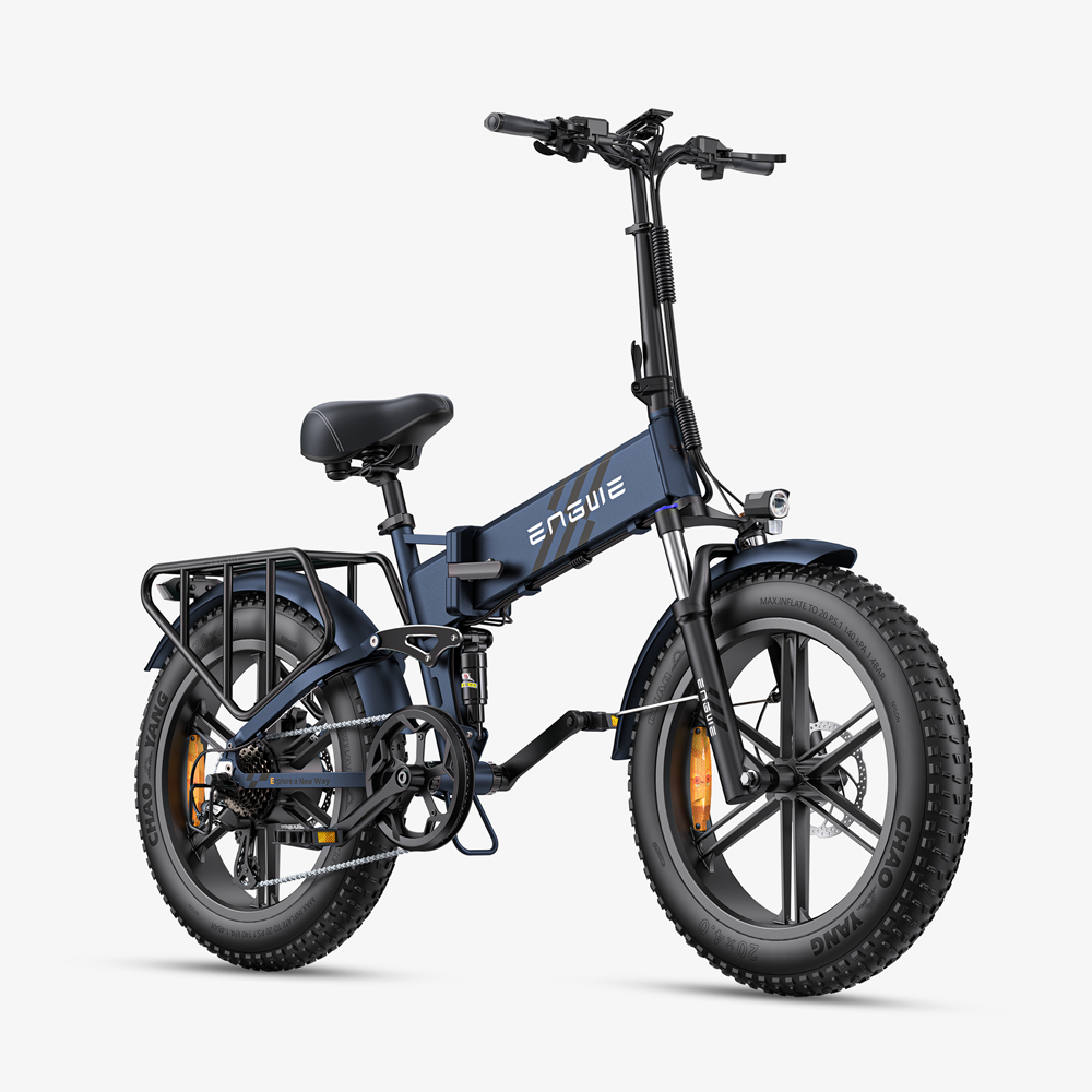 Engwe Engine Pro 2.0 750W 20" Fat Bike Foldable E-Mountain Bike with Torque Sensor 52V 16Ah Battery