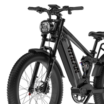 VITILAN T7 PRO 1000W 26" E-Mountain Bike 1040Wh Full Suspension EMTB 52V 20Ah Battery