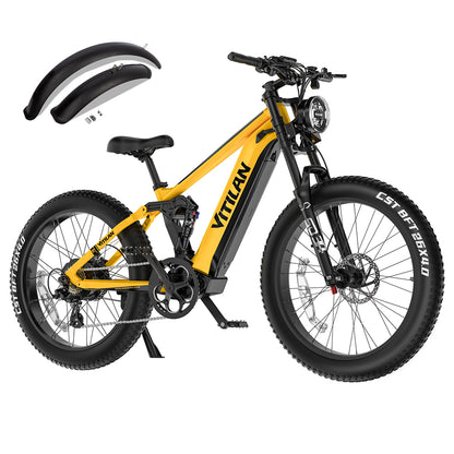 VITILAN T7 PRO 1000W 26" E-Mountain Bike 1040Wh Full Suspension EMTB 52V 20Ah Battery
