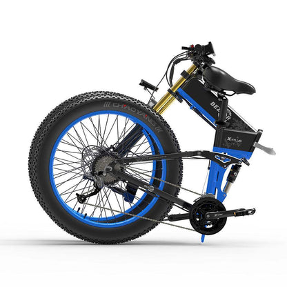 Bezior X Plus 1500W 26" Fat Bike Foldable E-Mountain Bike 17.5Ah 30km/h 130km - Buybestgear
