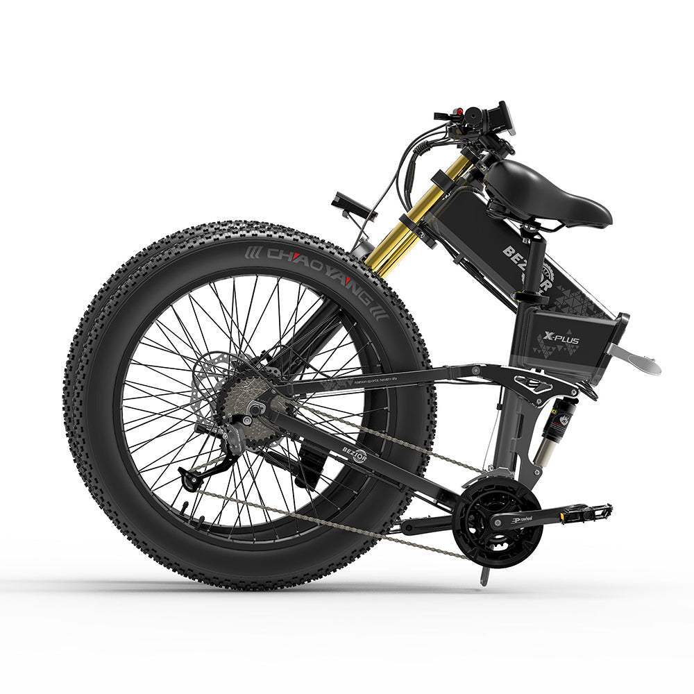 Bezior X Plus 1500W 26" Fat Bike Foldable E-Mountain Bike 17.5Ah 30km/h 130km - Buybestgear