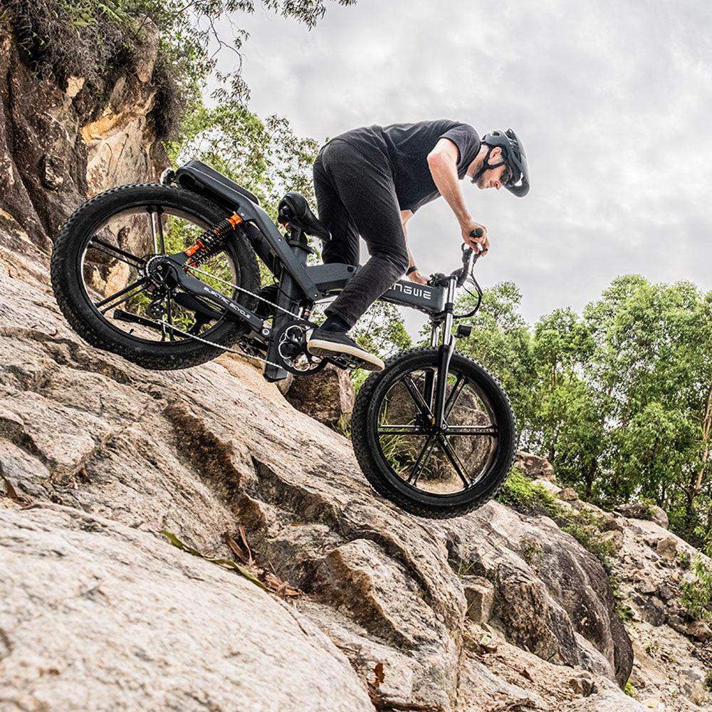 Engwe X26 1000W 26" Fat Bike Foldable E-Mountain Bike Dual Batteries 50km/h 150km - Buybestgear