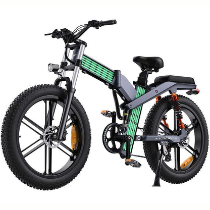 Engwe X26 1000W 26" Fat Bike Foldable E-Mountain Bike Dual Batteries 50km/h 150km - Buybestgear