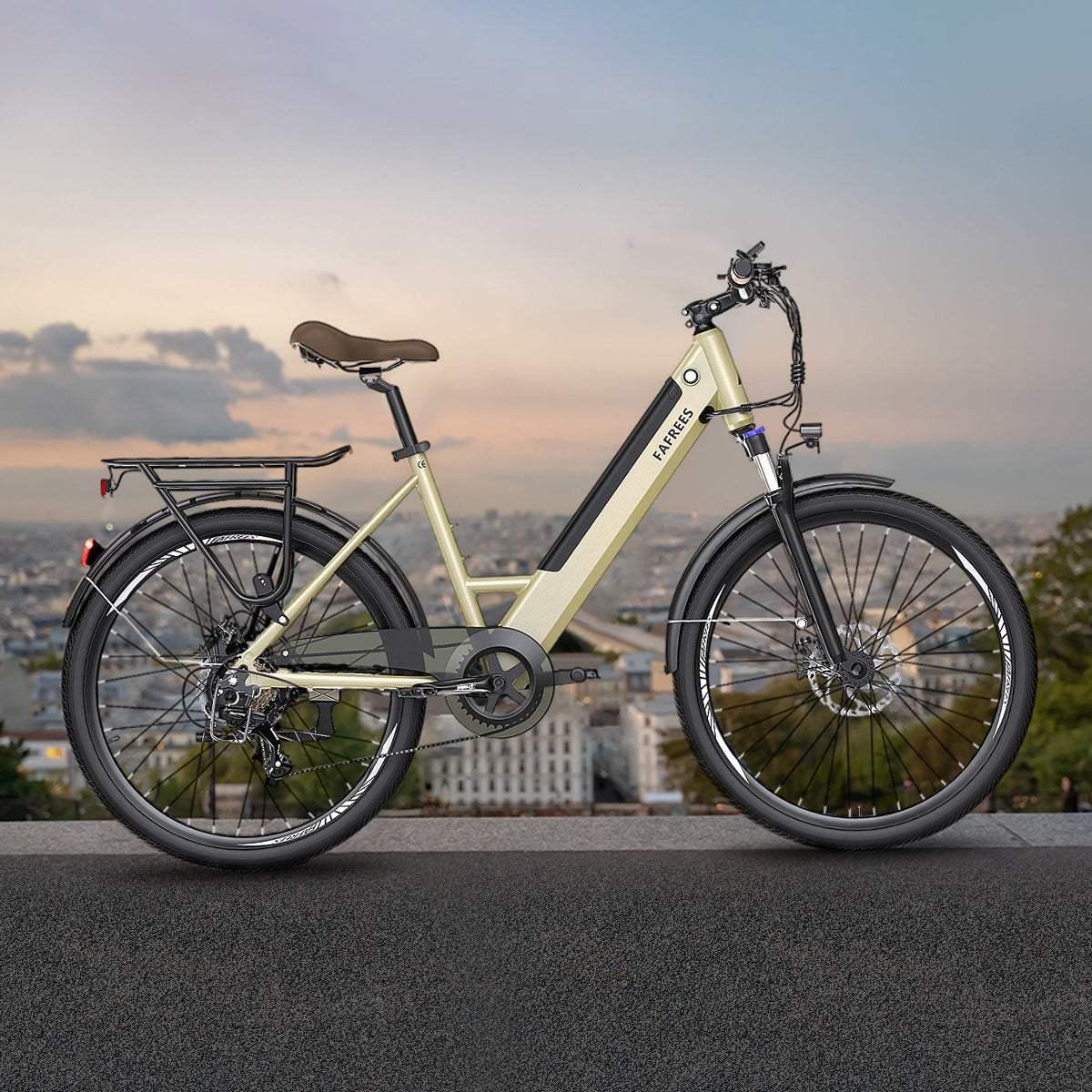 Fafrees F26 Pro 250W 26" Electric Trekking Bike City E-bike 10Ah Support APP - Buybestgear