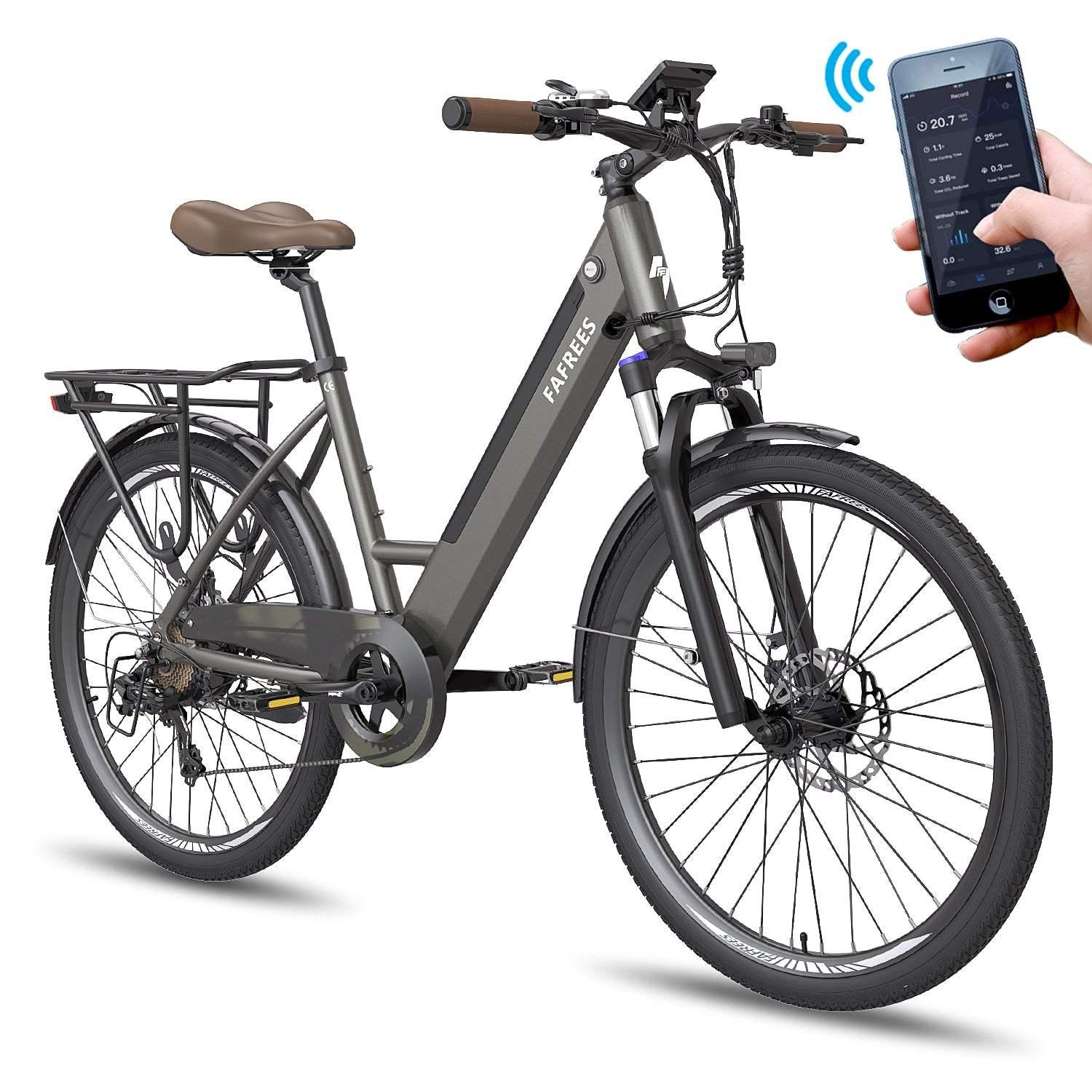 Fafrees F26 Pro 250W 26" Electric Trekking Bike City E-bike 10Ah Support APP - Buybestgear