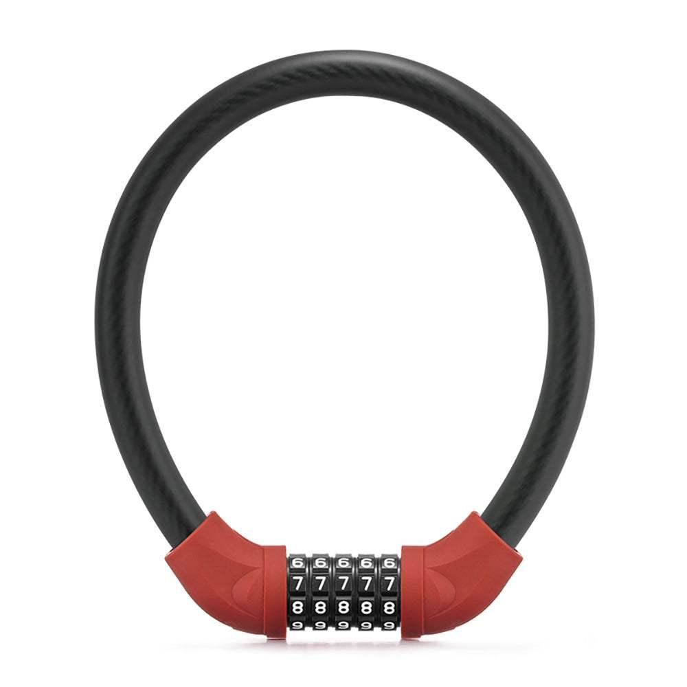 Vakole Bike Lock Steel Five-digit Code Anti-theft 1.72CM Bold Cable Password Lock - [Pre-Order]